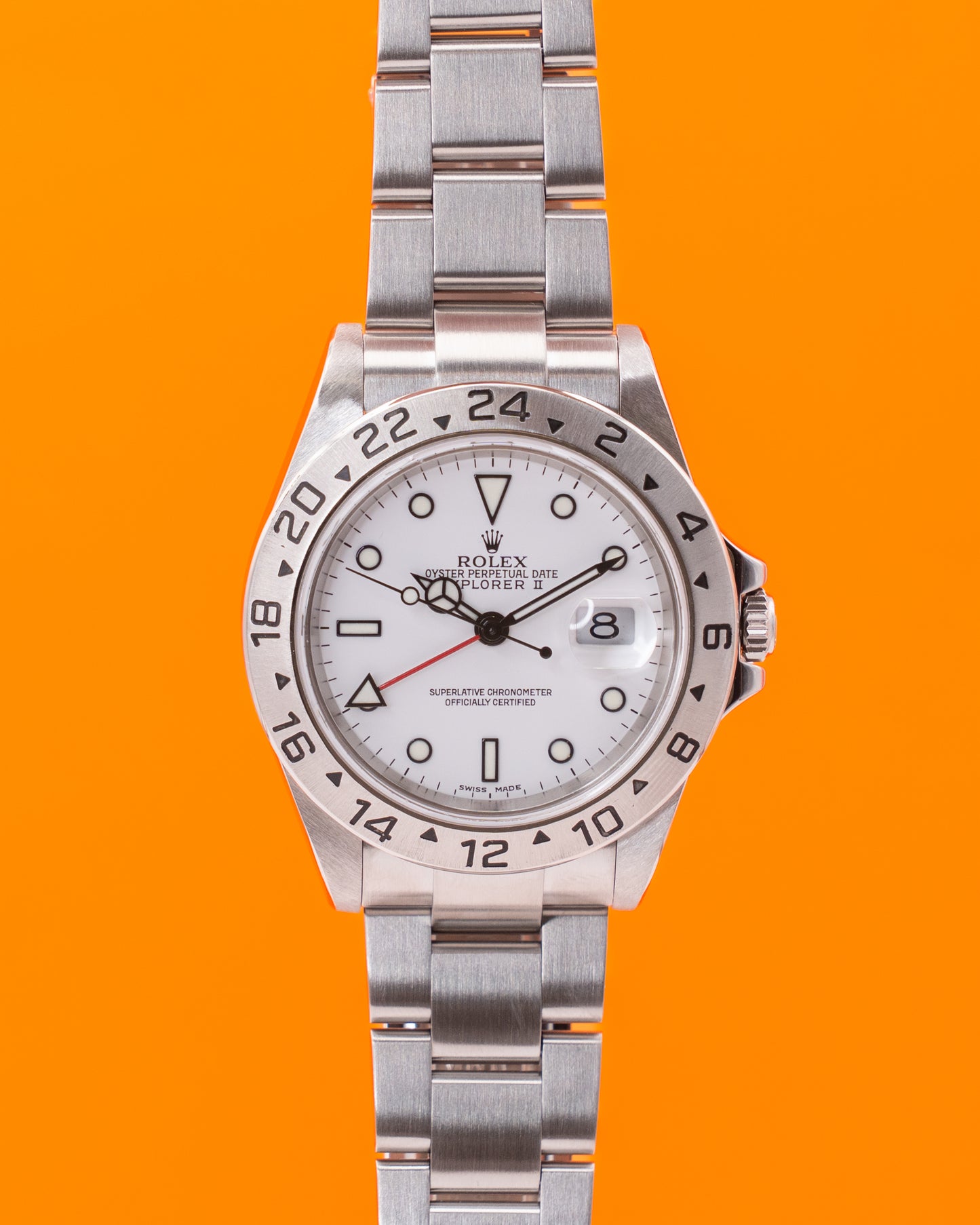 Rolex Explorer II 40mm 16570 White Dial Stainless Steel 2006