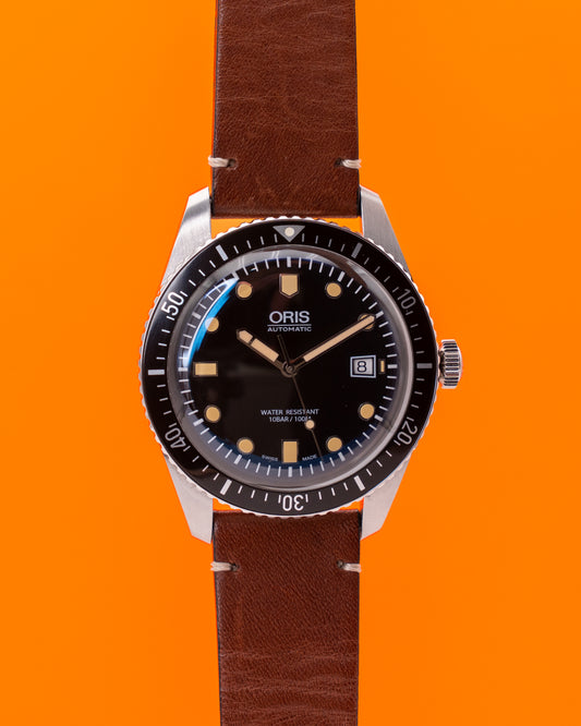 Oris Divers Sixty Five 42mm 733 7720 4054-LS Black Date Leather