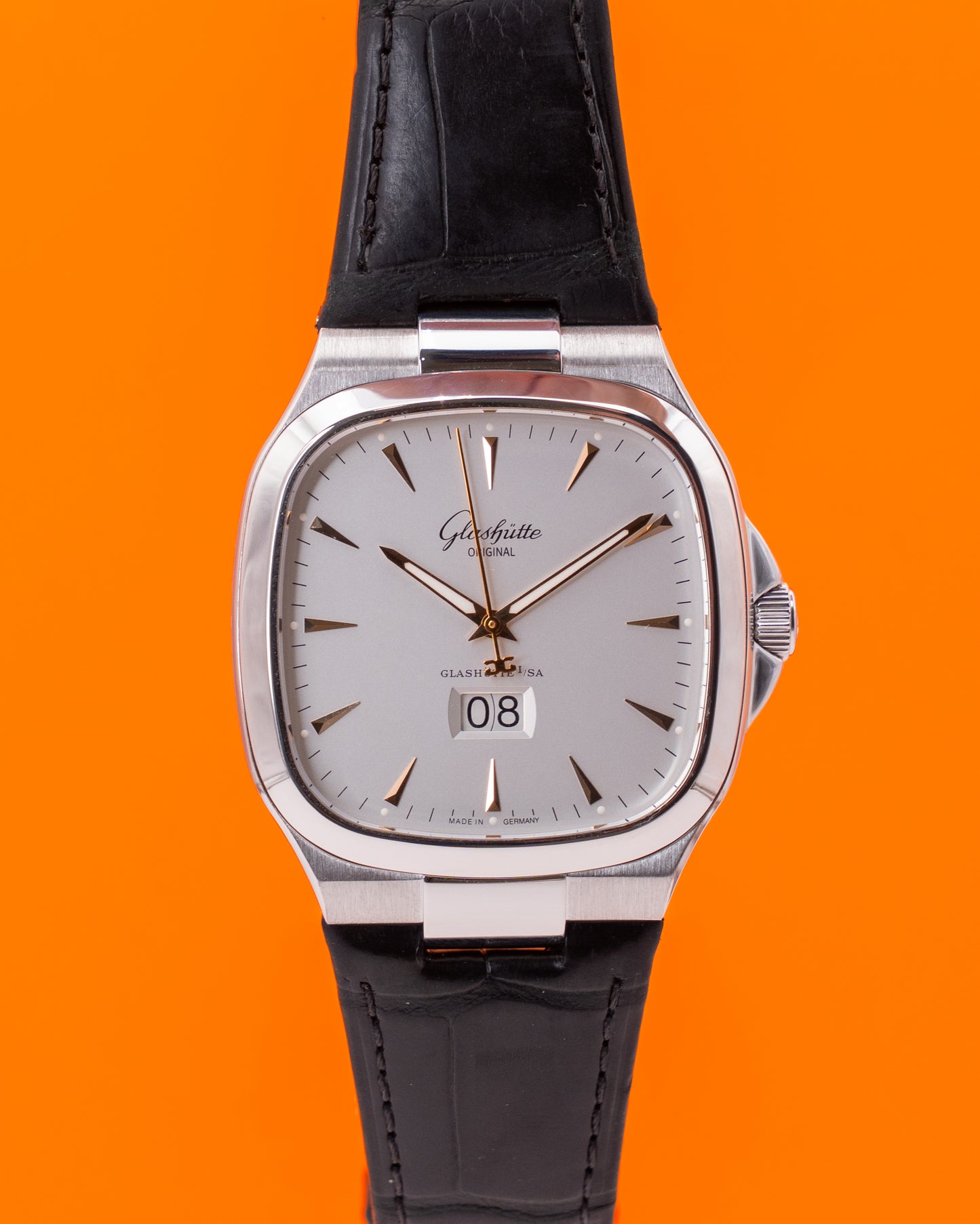Glashutte Original Seventies Panorama 40mm 2-39-47-11-12-50 Vintage Line TV Case