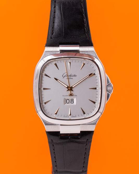 Glashutte Original Seventies Panorama 40mm 2-39-47-11-12-50 Vintage Line TV Case