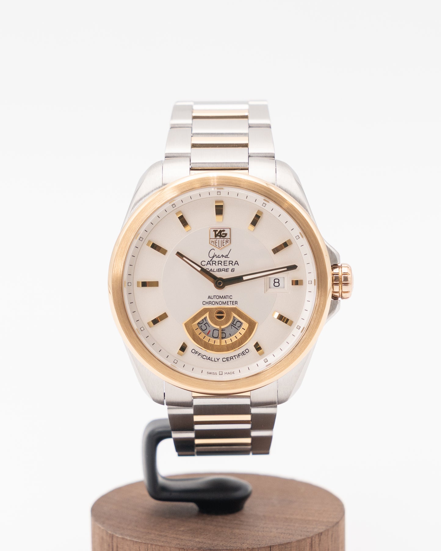 Tag Heuer Grand Carrera 40mm WAV515B Two Tone Silver Dial