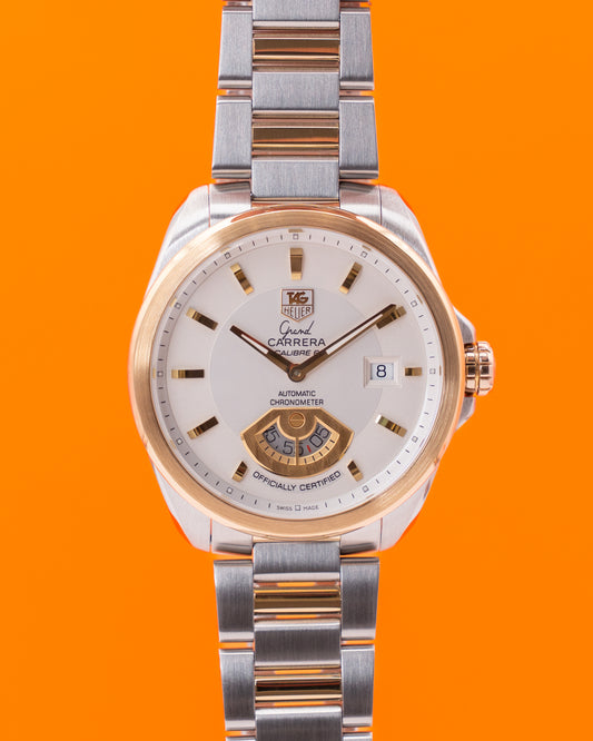 Tag Heuer Grand Carrera 40mm WAV515B Two Tone Silver Dial