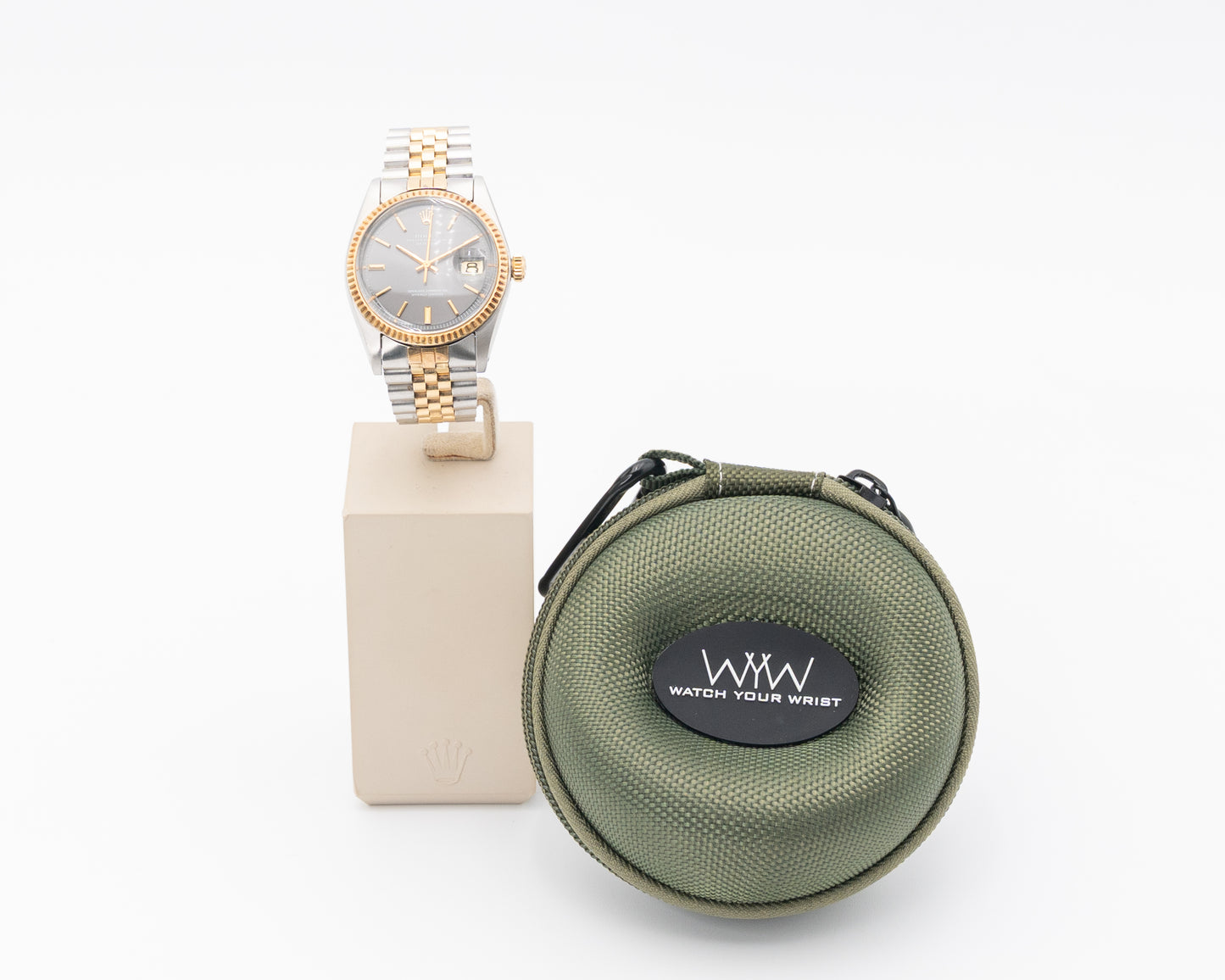 Rolex Datejust 36mm 1601 Two Tone Yellow Gold Matte Grey Sigma Dial