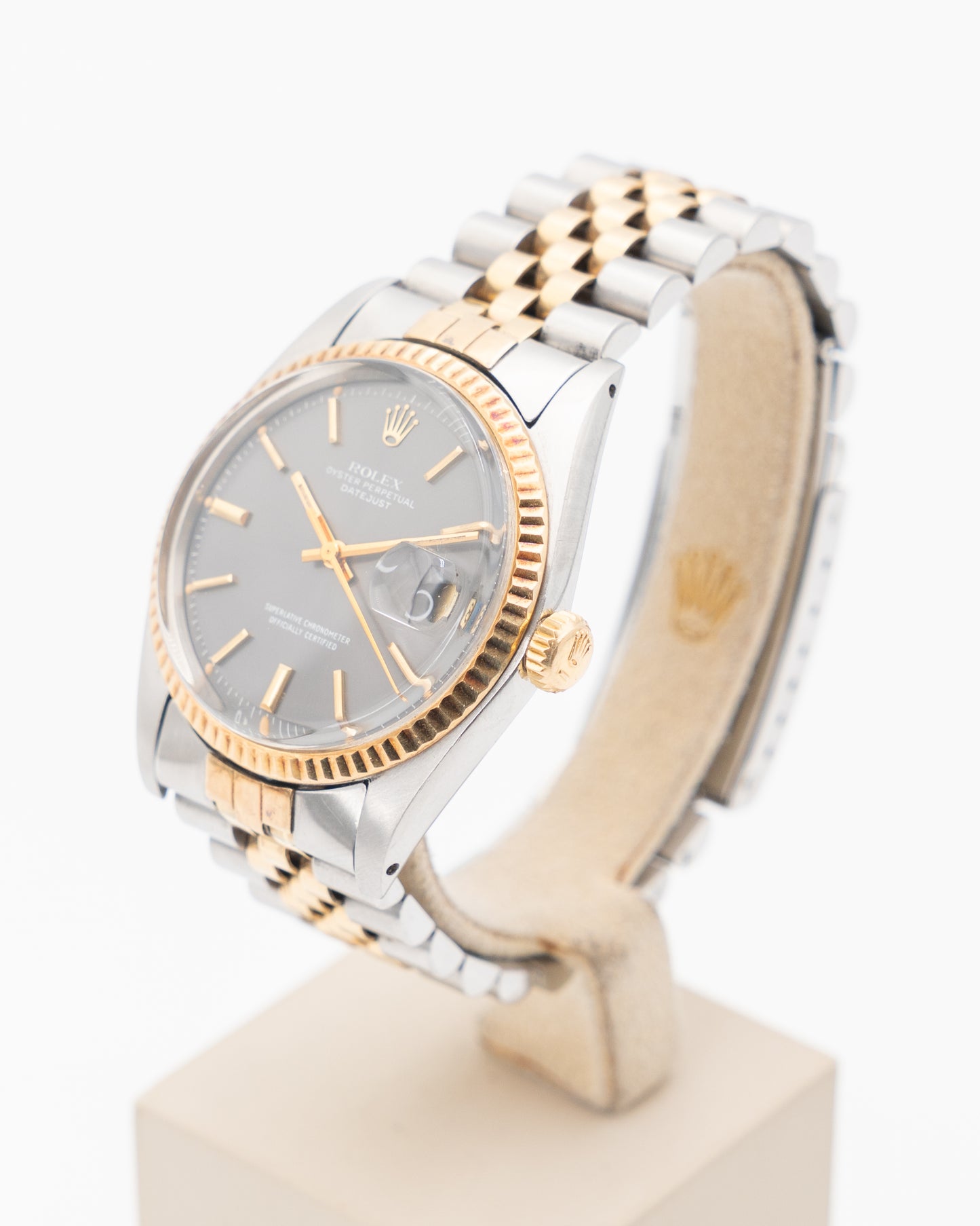 Rolex Datejust 36mm 1601 Two Tone Yellow Gold Matte Grey Sigma Dial