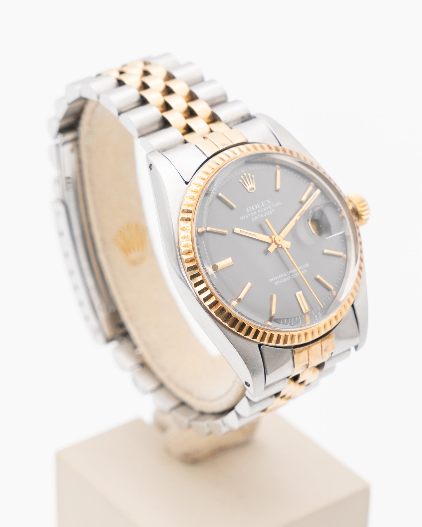 Rolex Datejust 36mm 1601 Two Tone Yellow Gold Matte Grey Sigma Dial