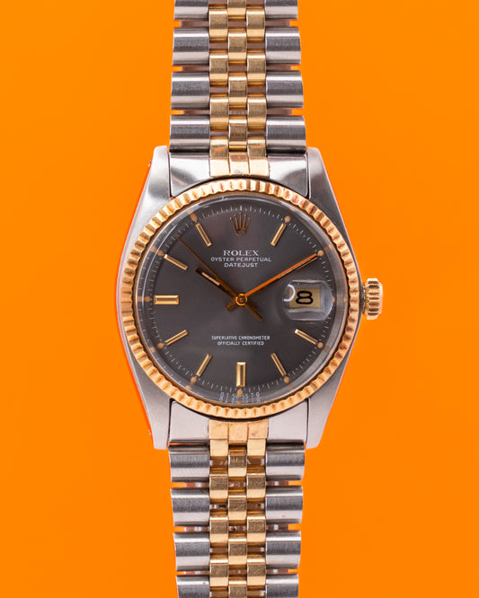 Rolex Datejust 36mm 1601 Two Tone Yellow Gold Matte Grey Sigma Dial