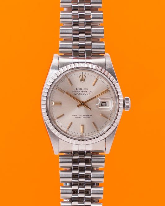 Rolex Datejust 36mm 16030 Silver Index Dial Jubilee