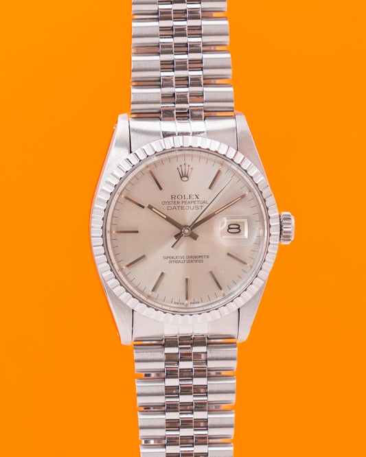 Rolex Datejust 36mm 16030 Silver Index Dial Jubilee