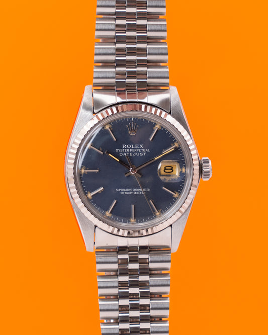 Rolex Datejust 36mm 16014 Tropical Blue Dial Jubilee Fluted