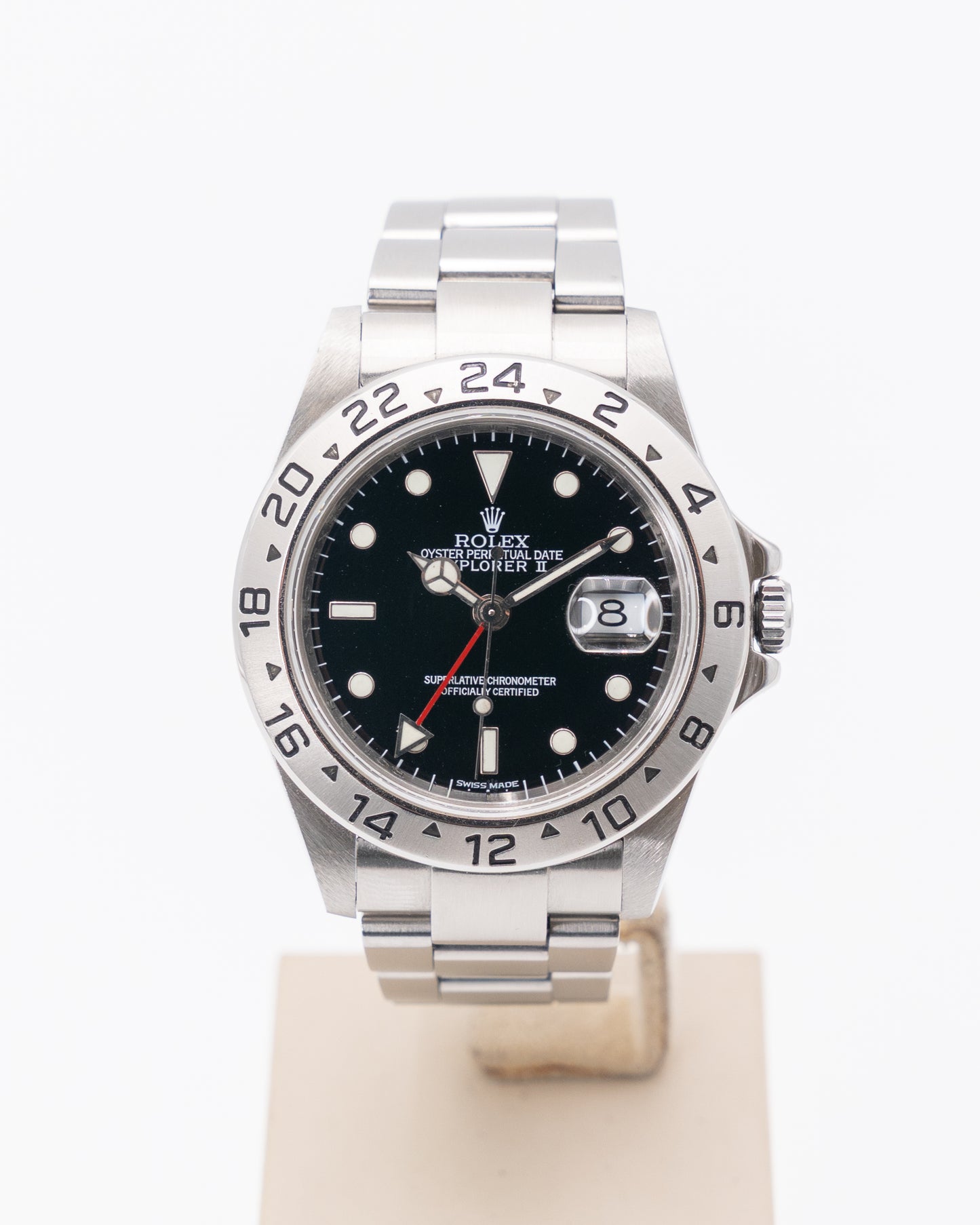 Rolex Explorer II 3186 Movement 40mm 16570 Black Dial