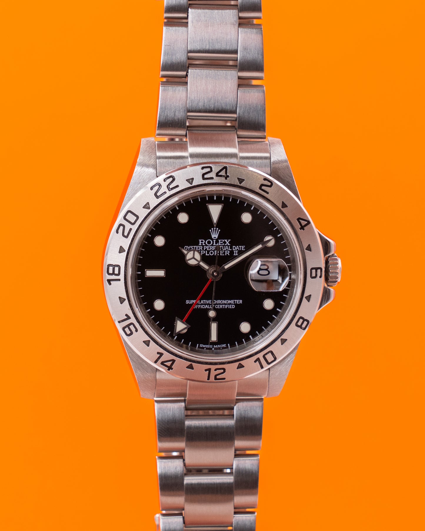 Rolex Explorer II 3186 Movement 40mm 16570 Black Dial