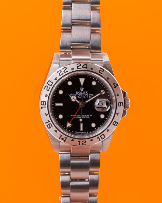 Rolex Explorer II 3186 Movement 40mm 16570 Black Dial