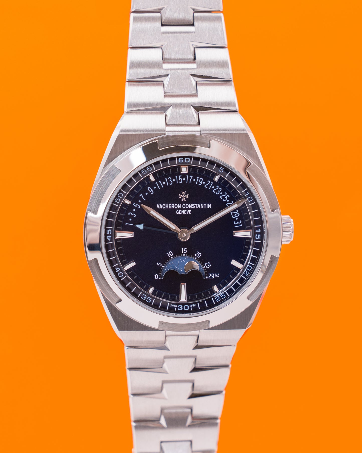 Vacheron Constantin Overseas 41mm 4000V/210A-B911 Moon Phase Retrograde Date Blue Dial 2025