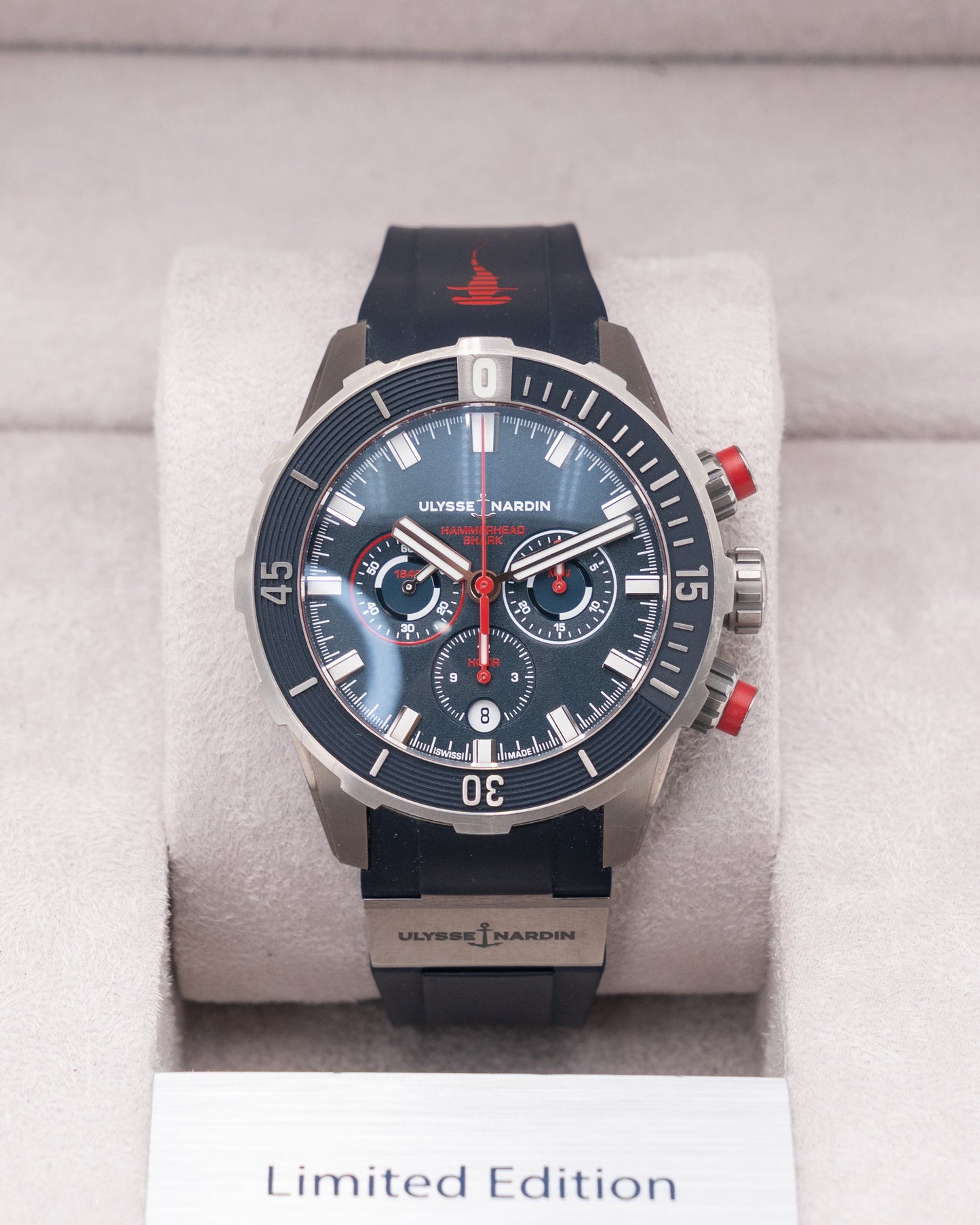 Ulysse Nardin Chronograph Diver 44mm 1503-170LE-3/93-HAMMER Titanium Blue Rubber