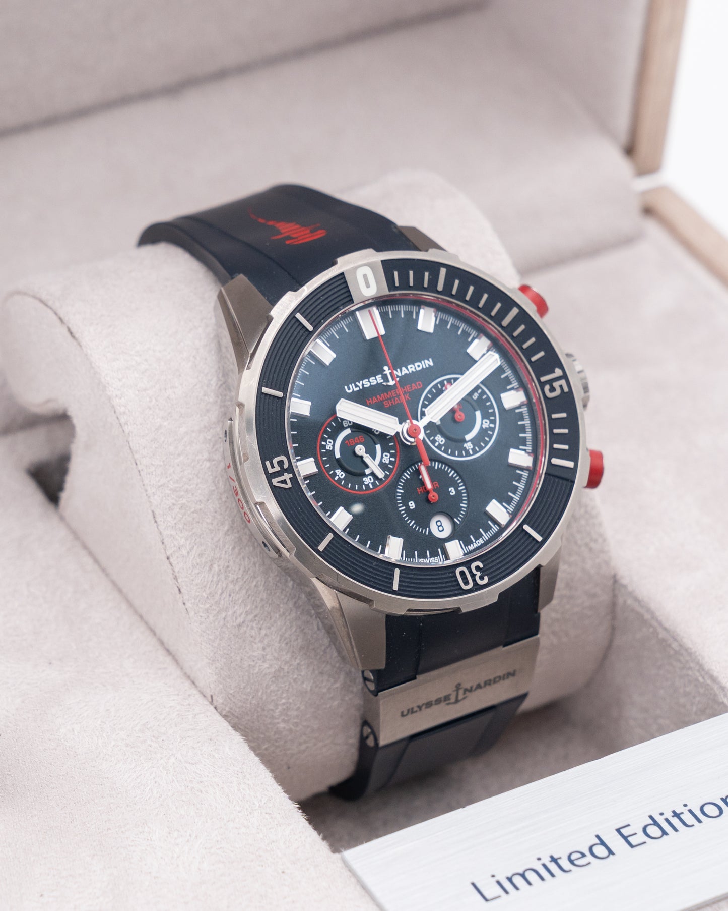 Ulysse Nardin Chronograph Diver 44mm 1503-170LE-3/93-HAMMER Titanium Blue Rubber