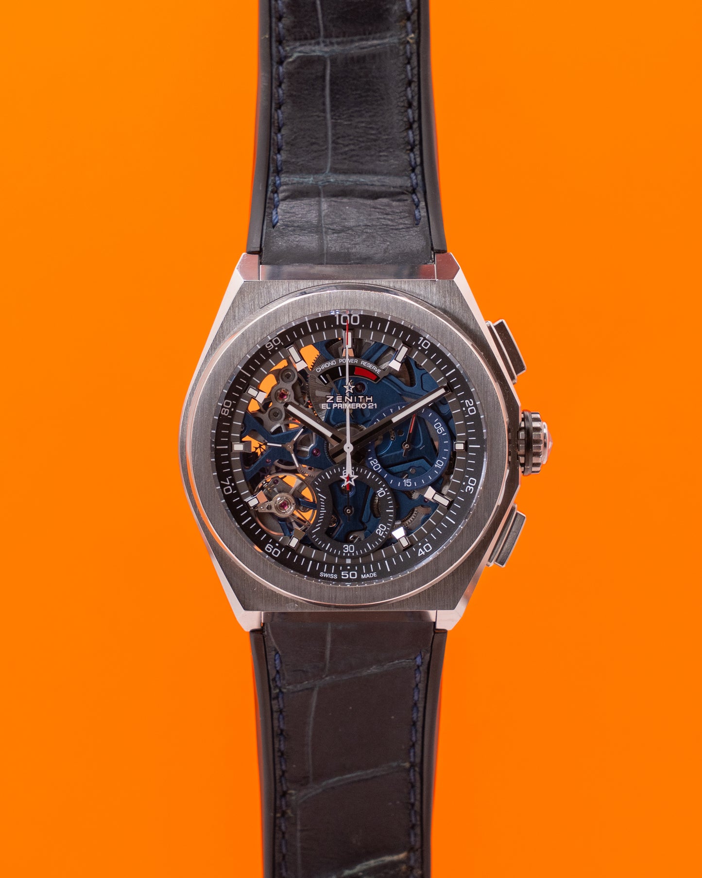 Zenith Defy El Primero 21 44mm 95-9002-9004-78-r584 Titanium Skeleton Blue 2020