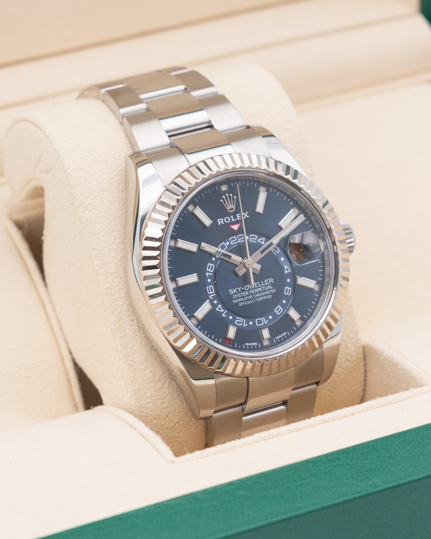 Rolex Skydweller 42mm 326934 Blue Dial FLuted Bezel Oyster 2019