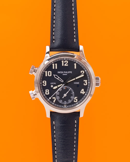 Patek Philippe Complications Calatrava Pilot Travel Time 37.5mm 7234G-001 White Gold Blue Dial 2022