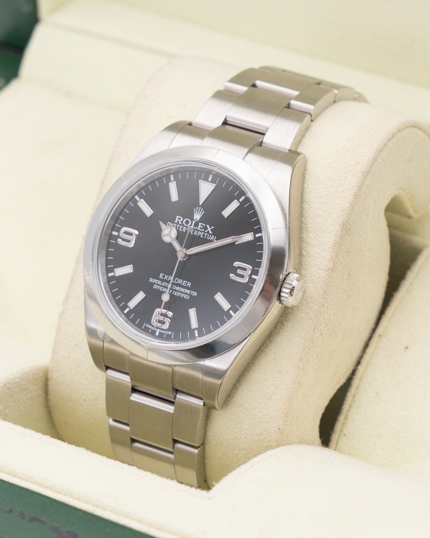 UNWORN FULLY STICKERED 2013 Rolex Explorer 39mm 214270 Black Dial 2013