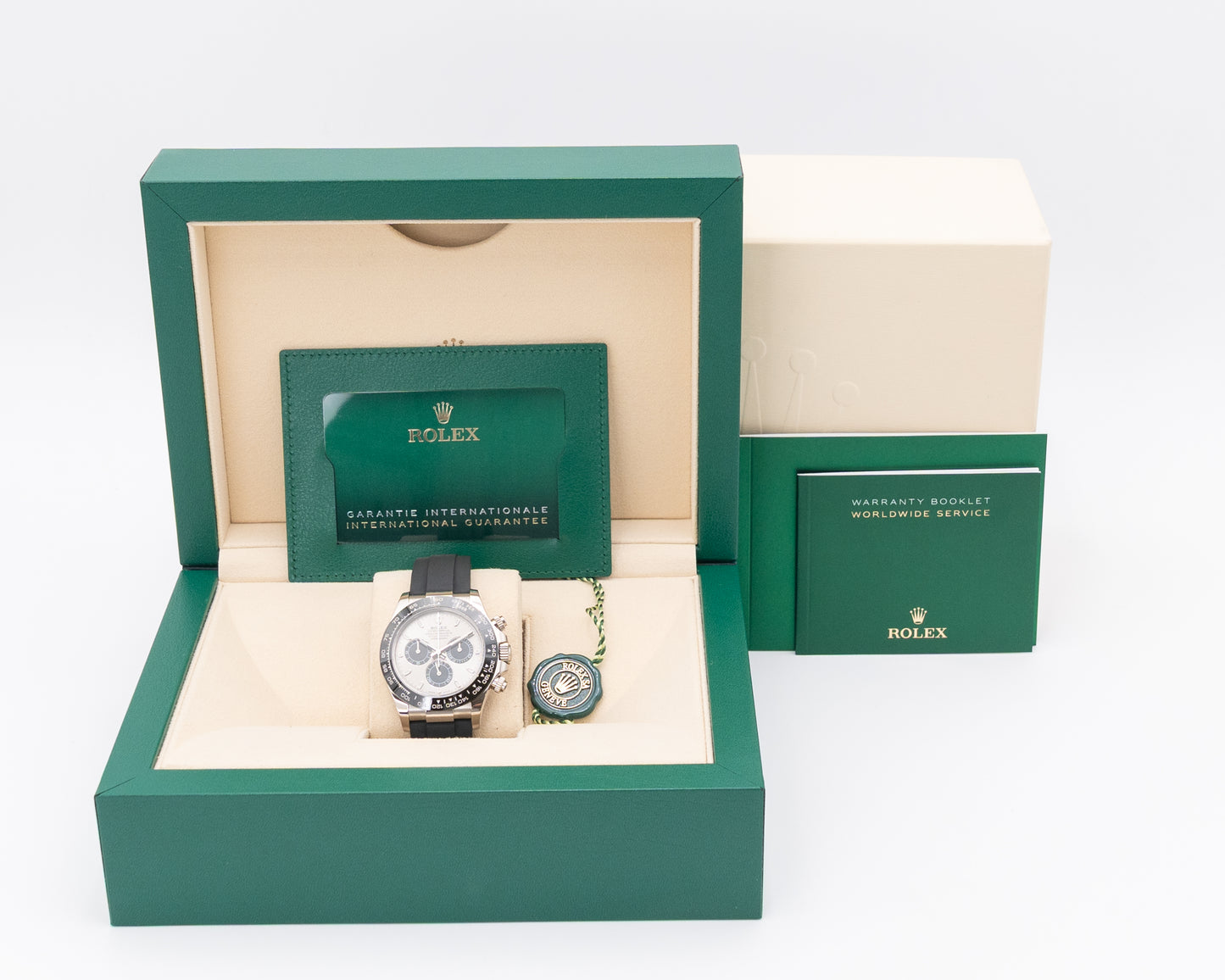 Rolex Daytona 40mm 116519LN Ghost White Gold Oysterflex 2021