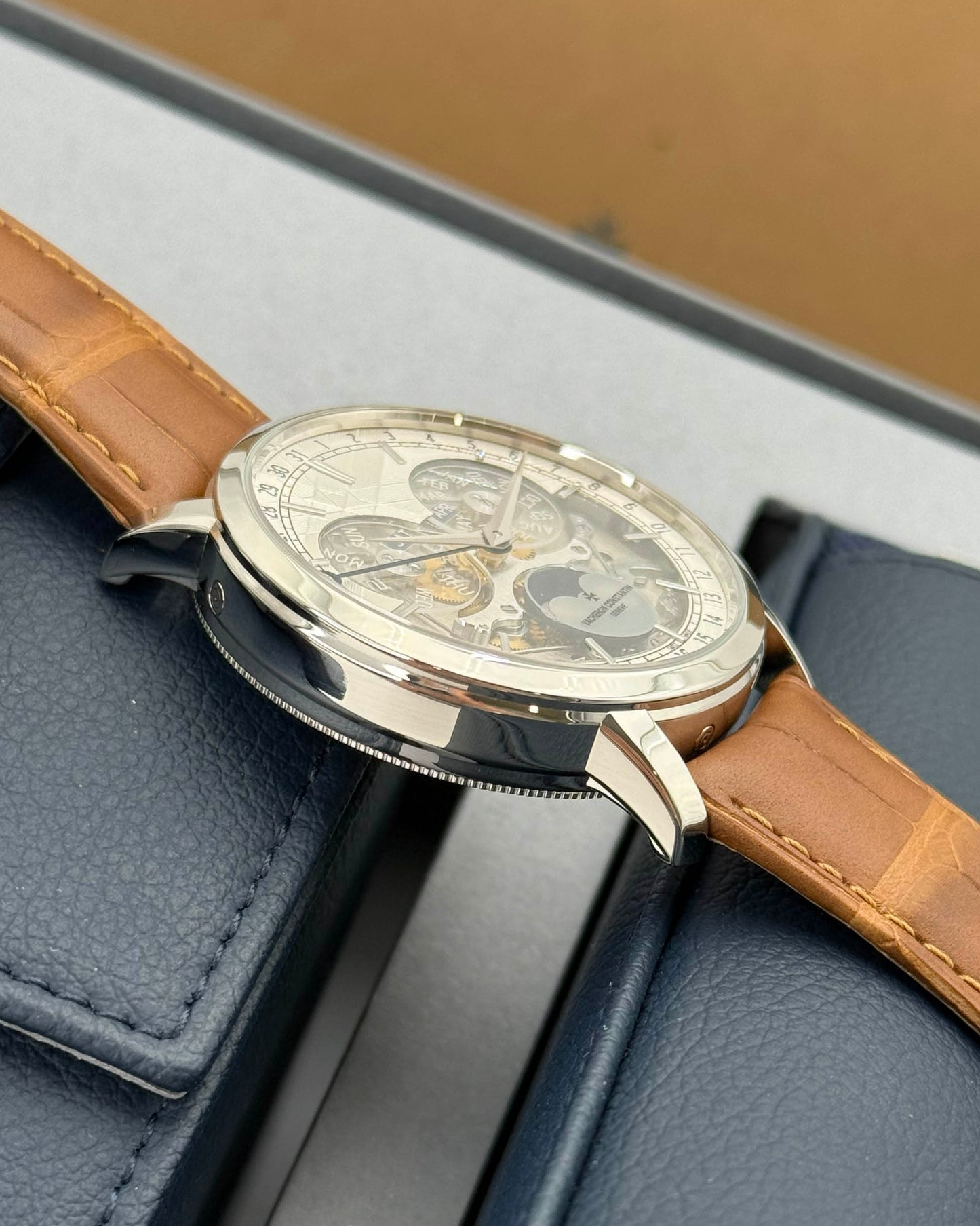 Vacheron Constantin 41mm 4020T/000P-H038 Complete Calendar Openface Platinum LIMITED TO 370 PIECES