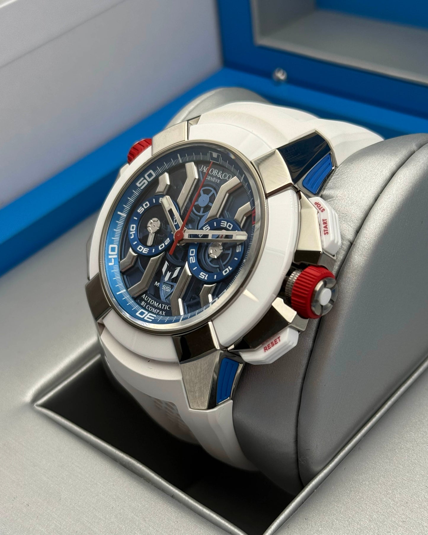 Jacob & Co Epic x Chrono Messi 47mm EC313.20 Titanium White