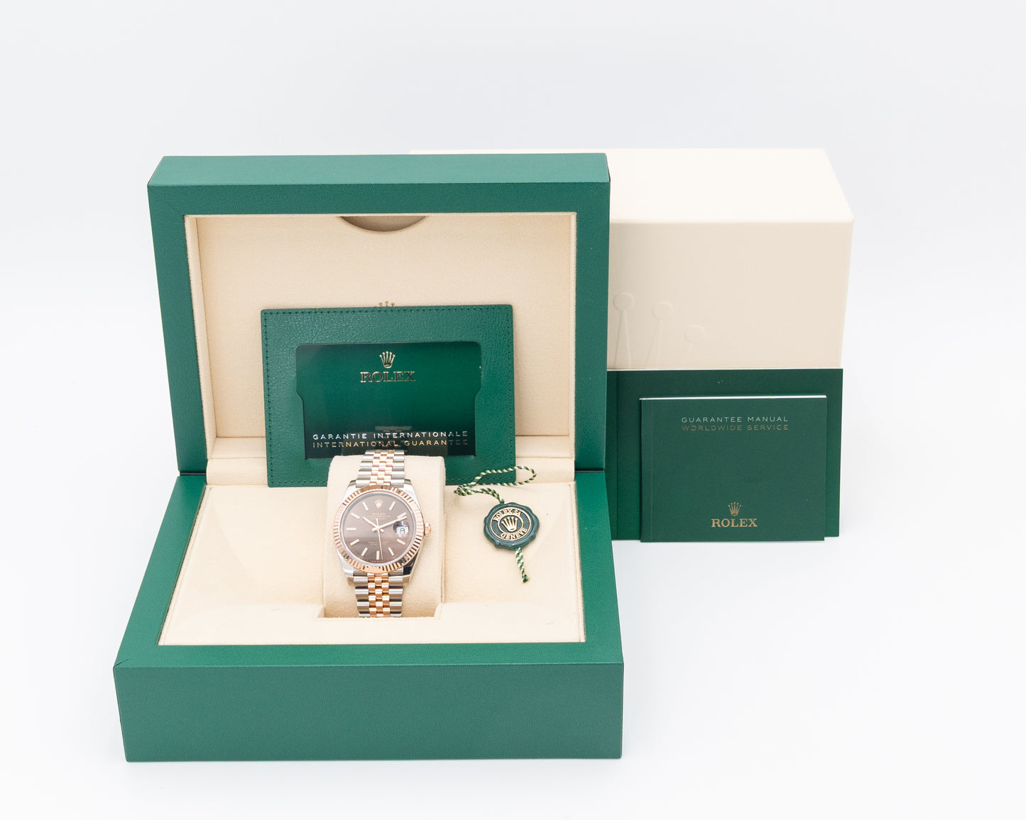 Rolex Datejust 41mm 126331 Two Tone Rose Gold Chocolate Dial Fluted Jubilee 2024