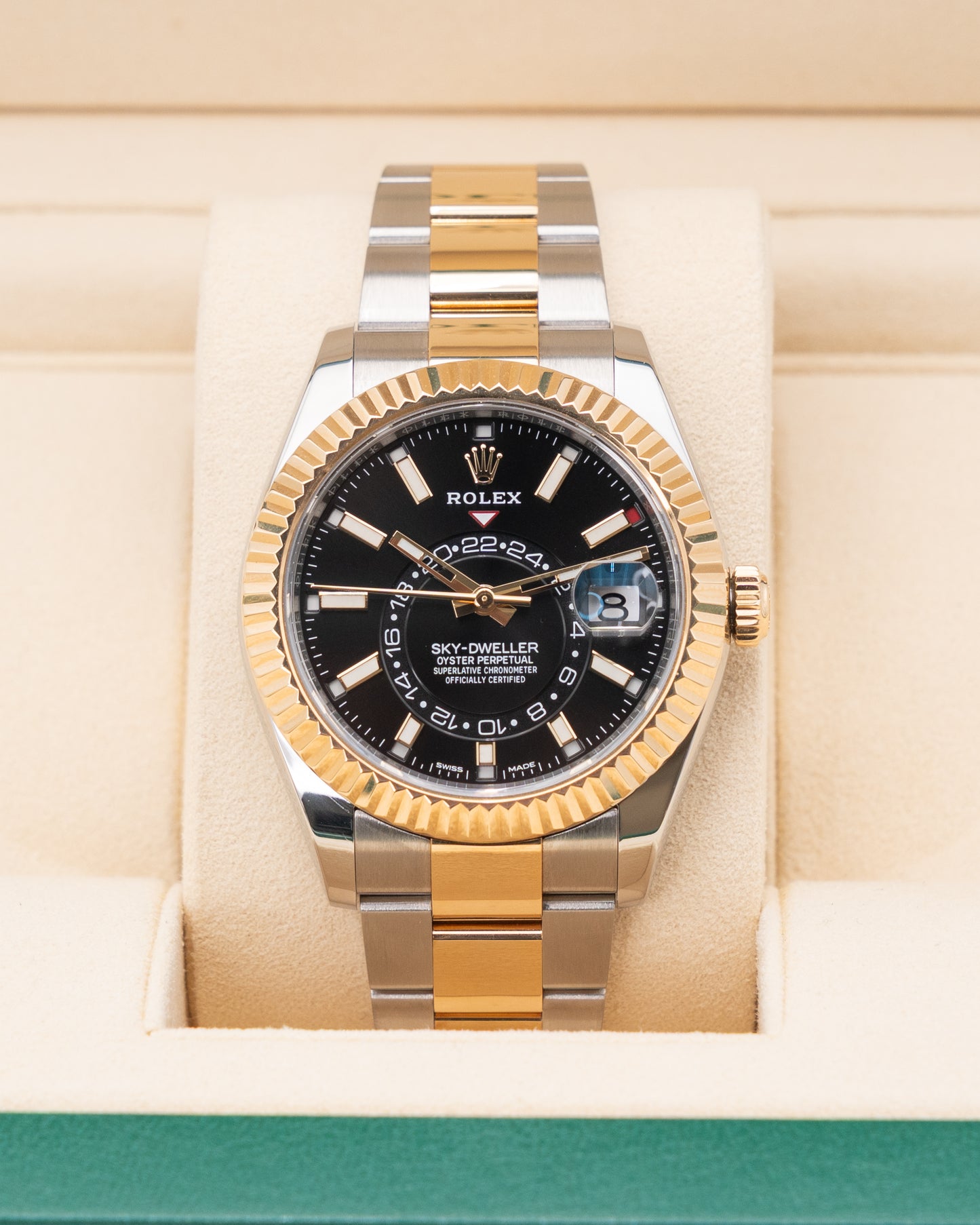 Rolex Skydweller 42mm 326933 Two Tone Yellow Gold Black Dial 2017