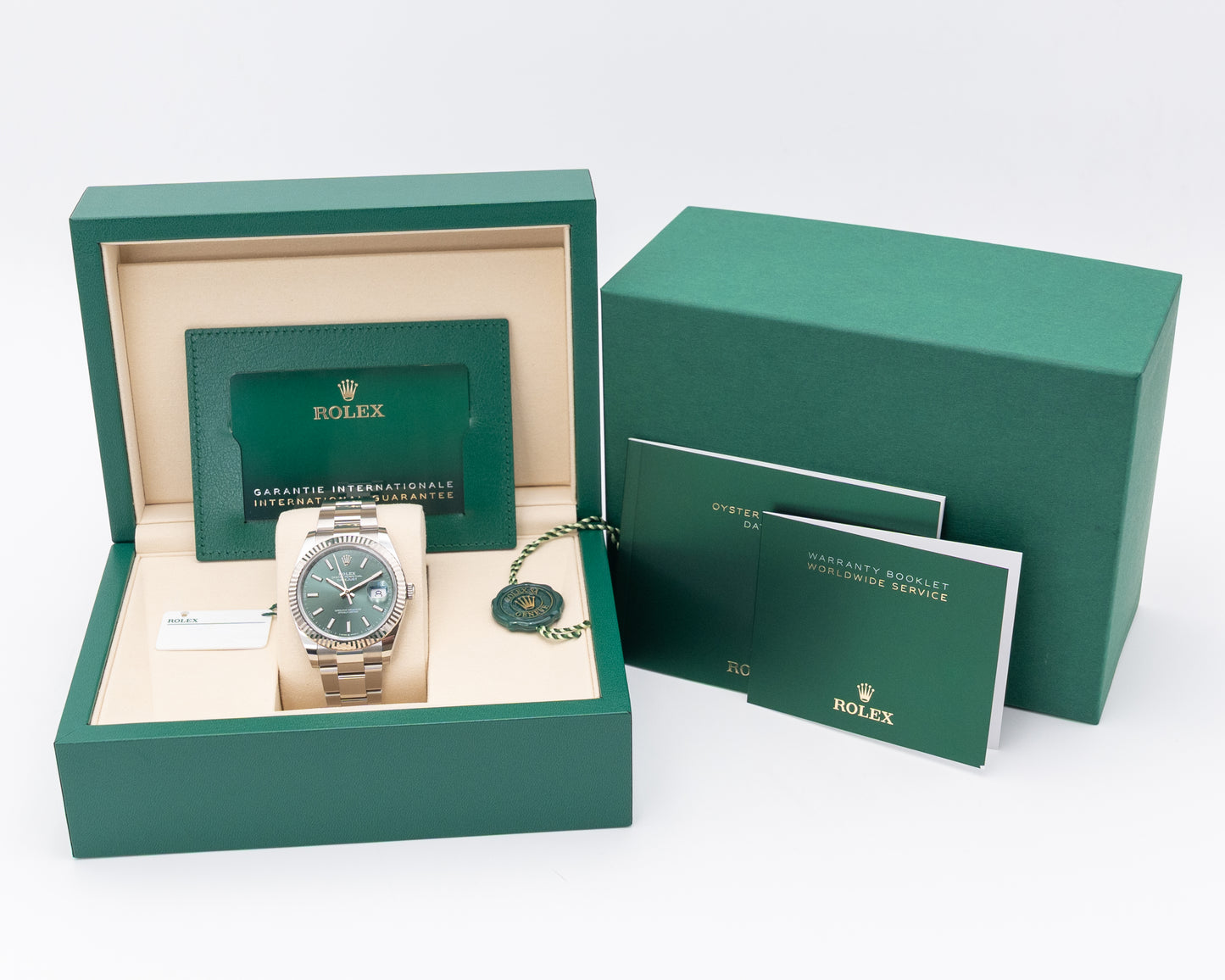 Rolex Datejust 41mm 126334 Mint Green on Oyster Bracelet 2025