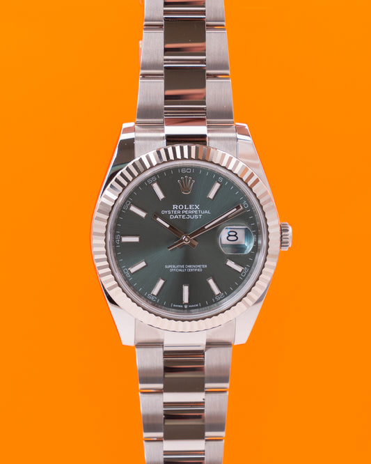 Rolex Datejust 41mm 126334 Mint Green on Oyster Bracelet 2025