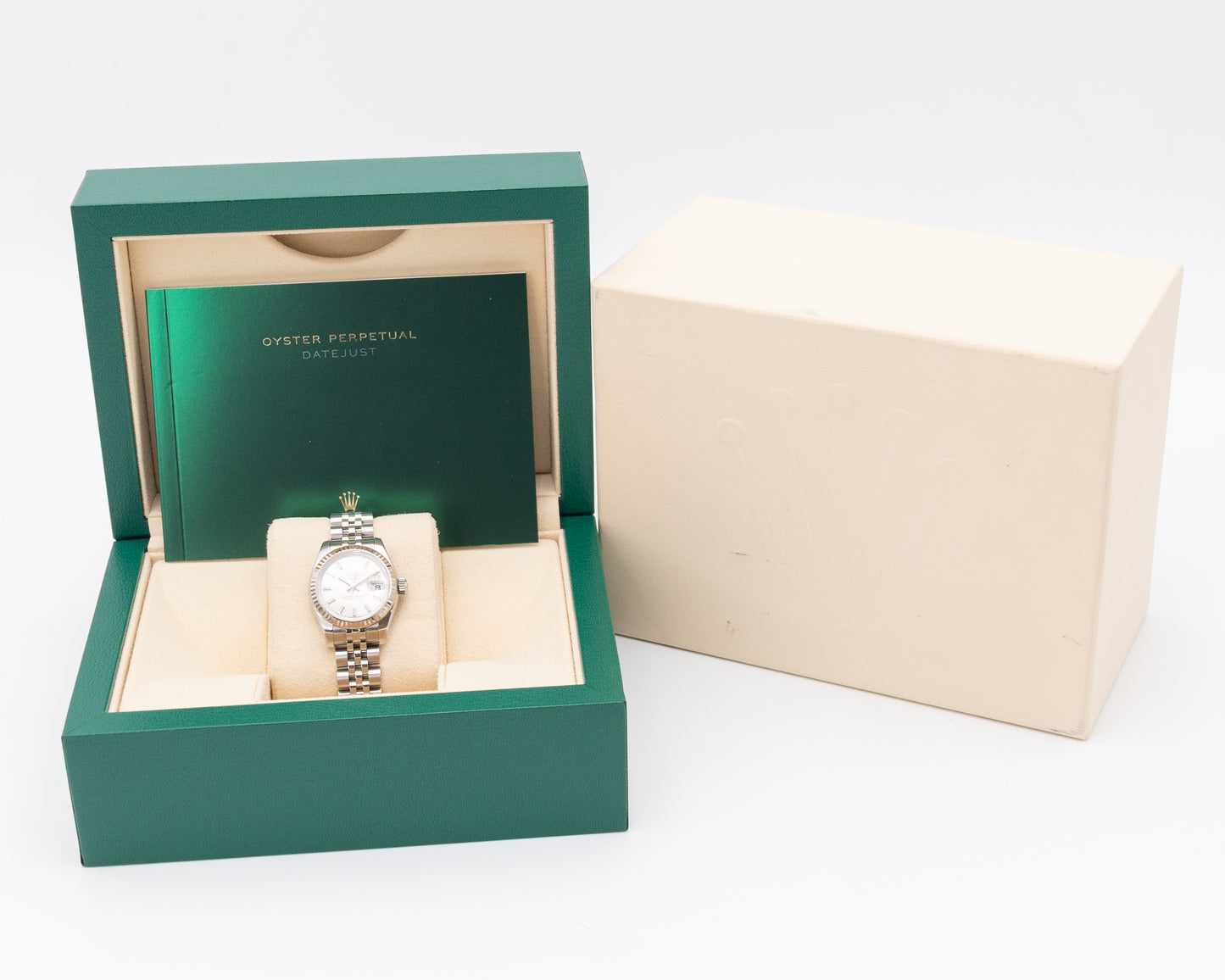 Rolex Datejust 26mm 179174 White Dial Fluted Jubilee