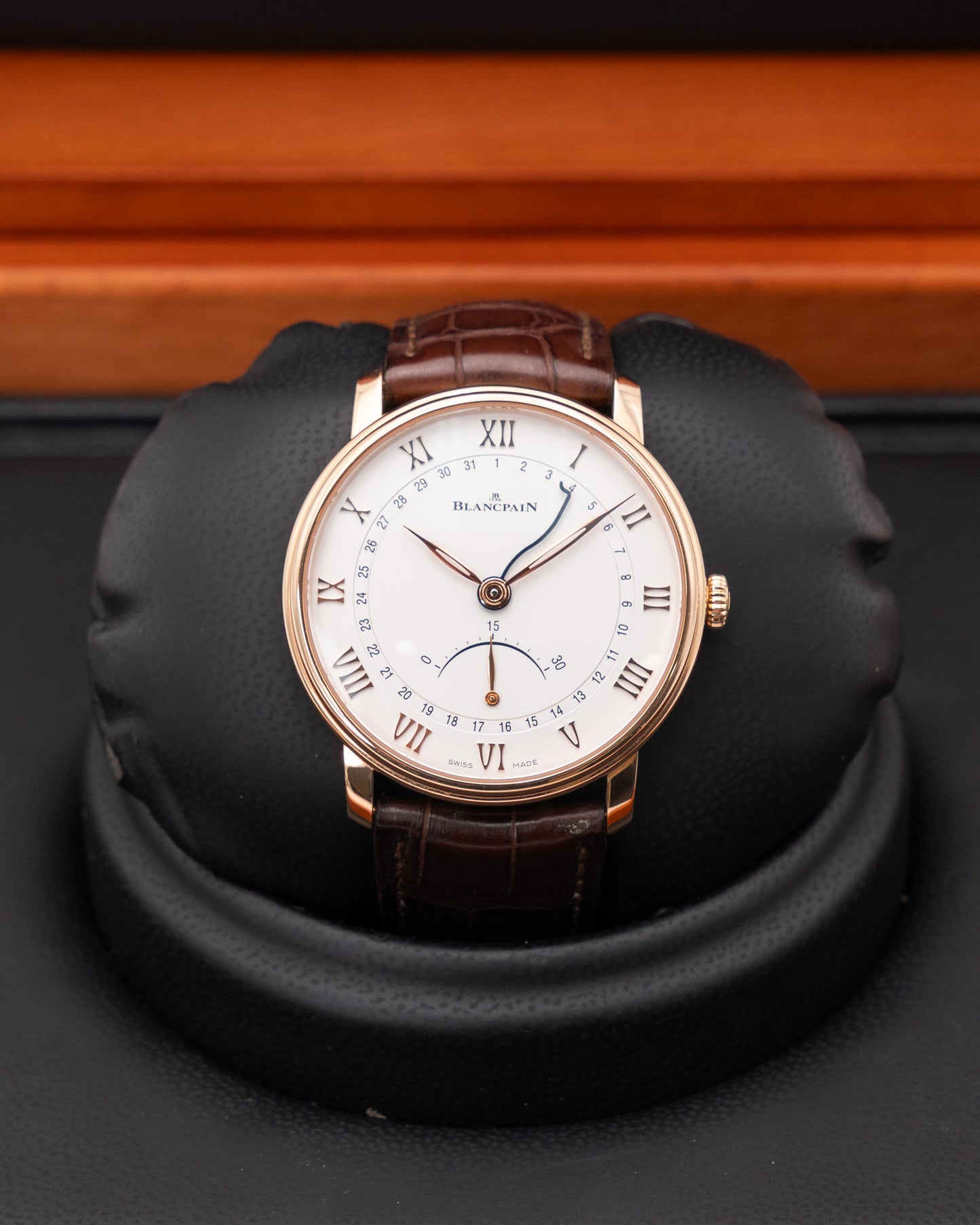 Blancpain Villeret Ultraplate Quantieme Seconde Retrograde 40mm 6653Q-3642-55B Red Gold 2019