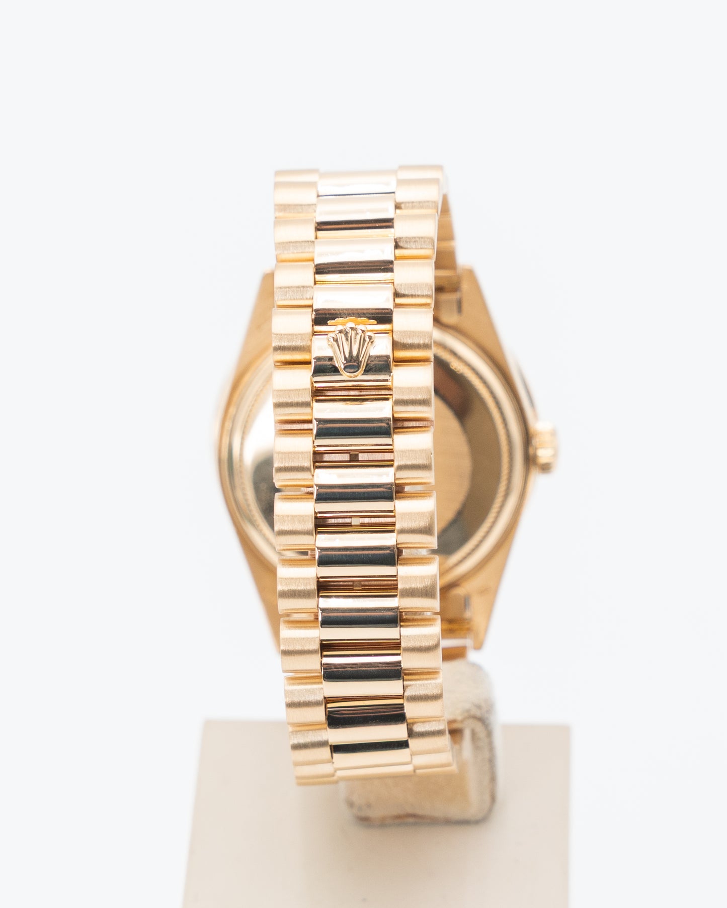 Rolex DayDate 36mm 18038 Yellow Gold Aftermarket Champagne Diamond Dial and Bezel