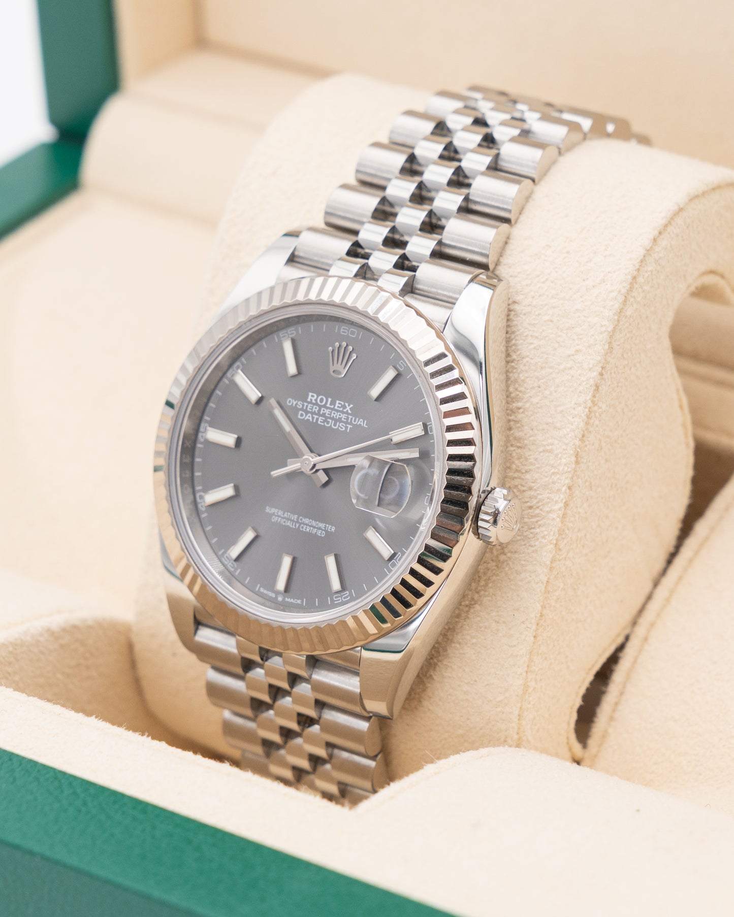 Rolex Datejust 41mm 126334 Grey Dial Fluted Jubilee 2023