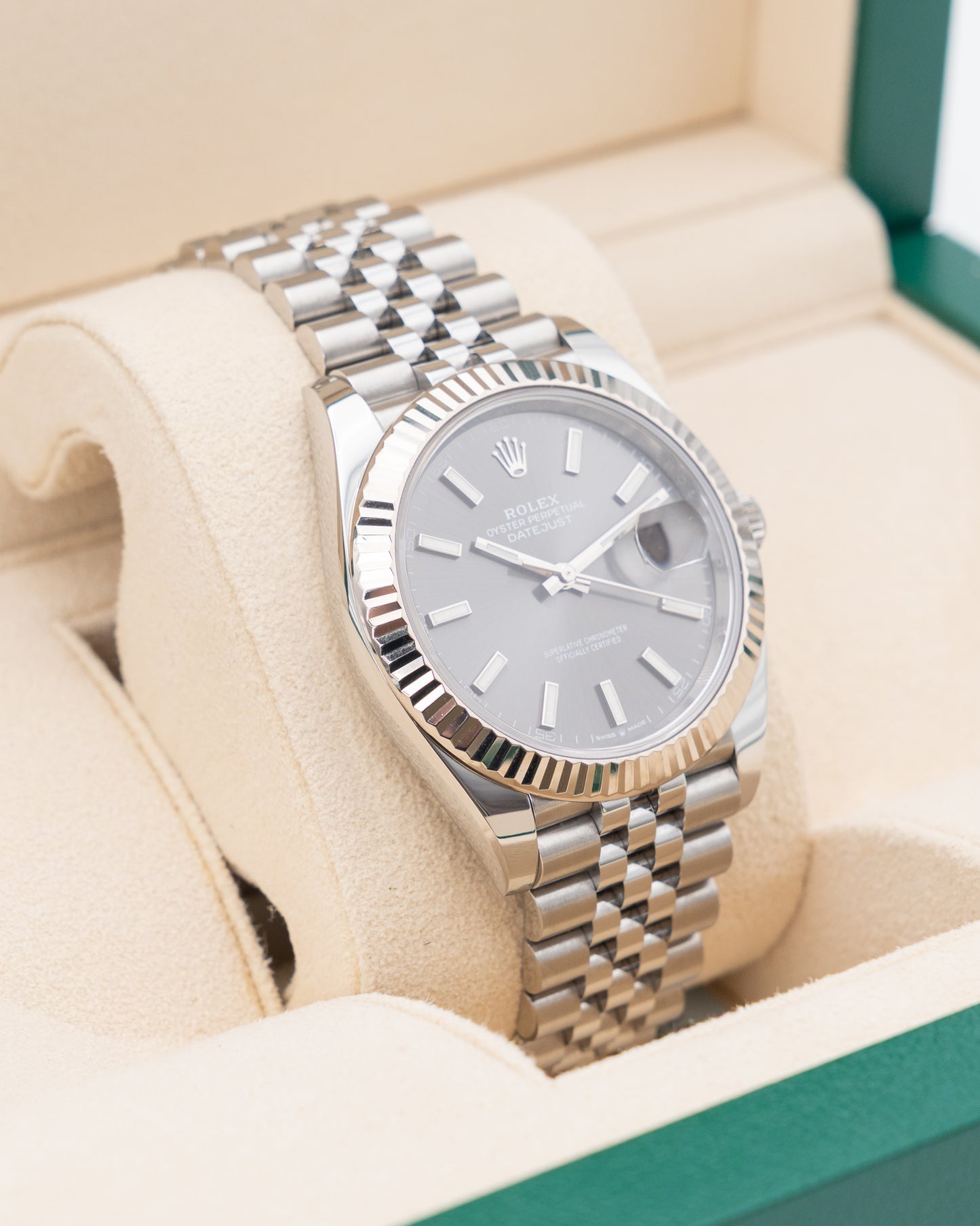 Rolex Datejust 41mm 126334 Grey Dial Fluted Jubilee 2023