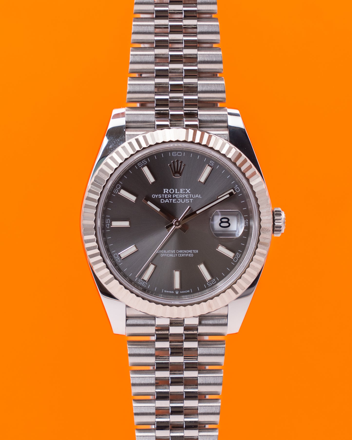 Rolex Datejust 41mm 126334 Grey Dial Fluted Jubilee 2023