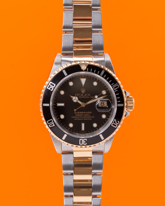 Rolex Submariner 16613 Date Two tone 40mm Black dial 2000