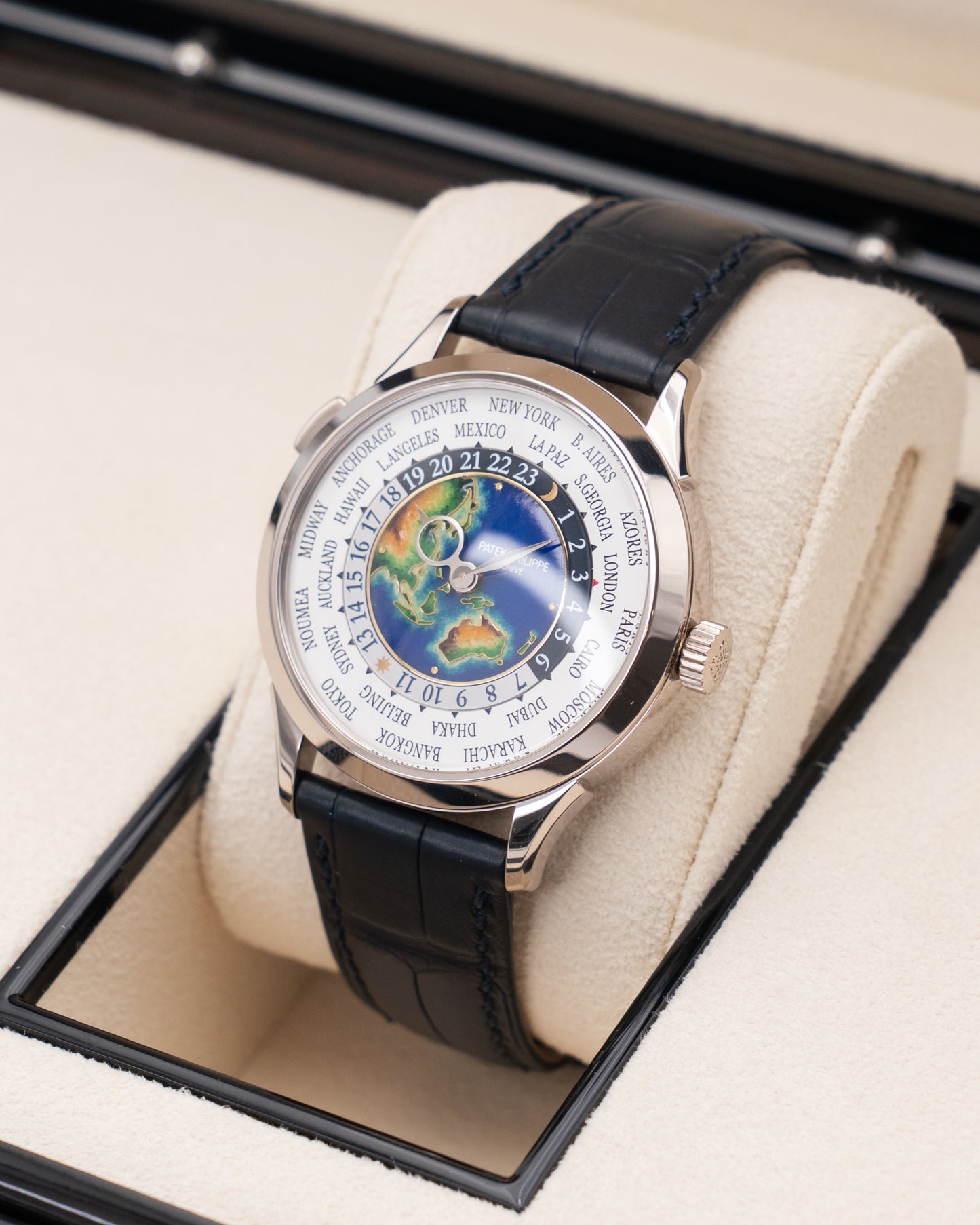 Patek Philippe World Time 38.5mm 5231G-001 White Gold Enamel Dial 2023