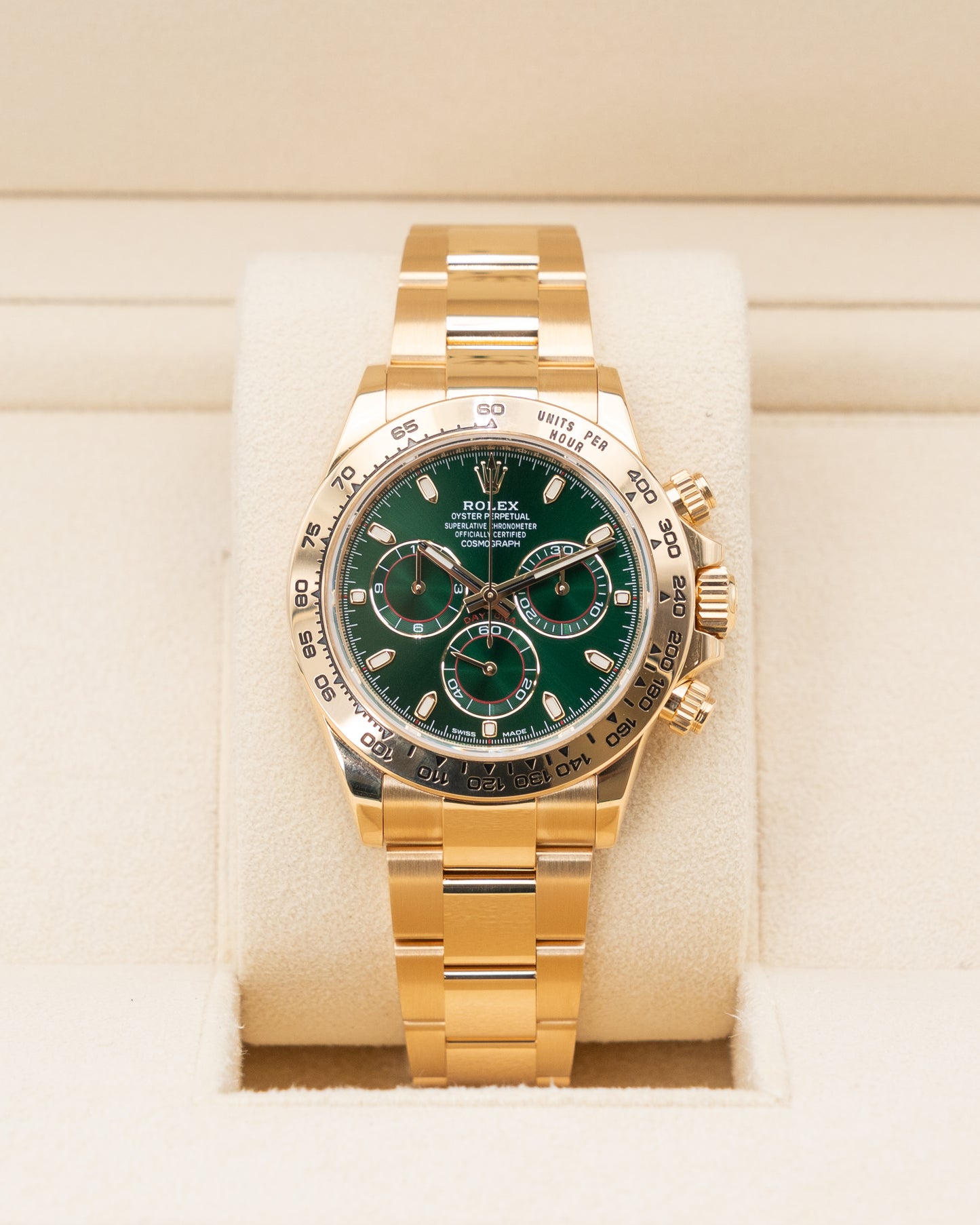 Rolex Daytona 40mm 116508 John Mayer Yellow Gold Green Dial 2021