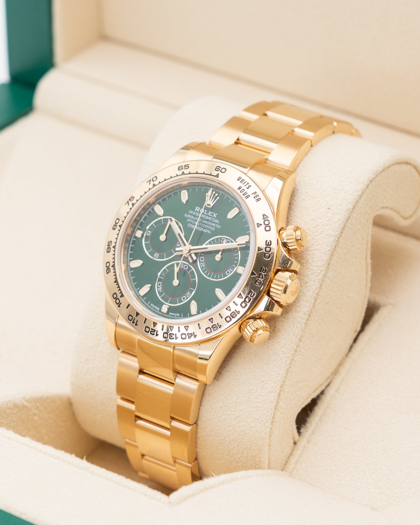 Rolex Daytona 40mm 116508 John Mayer Yellow Gold Green Dial 2021