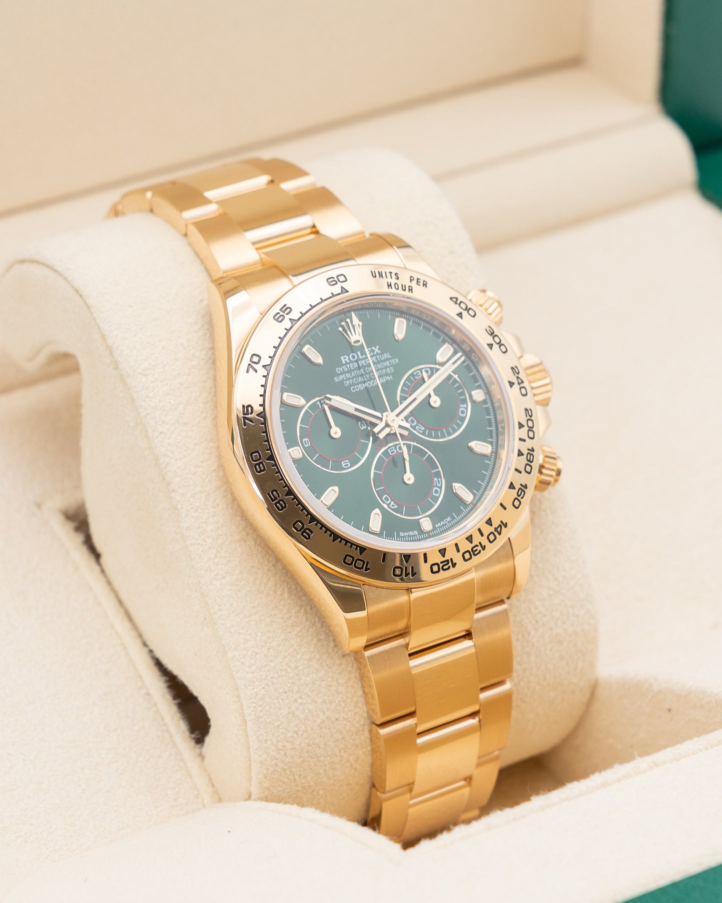 Rolex Daytona 40mm 116508 John Mayer Yellow Gold Green Dial 2021