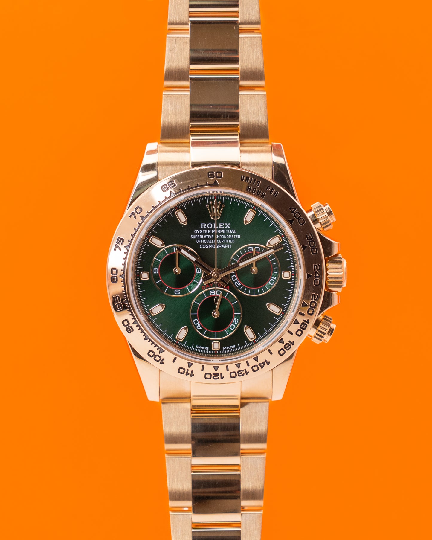 Rolex Daytona 40mm 116508 John Mayer Yellow Gold Green Dial 2021