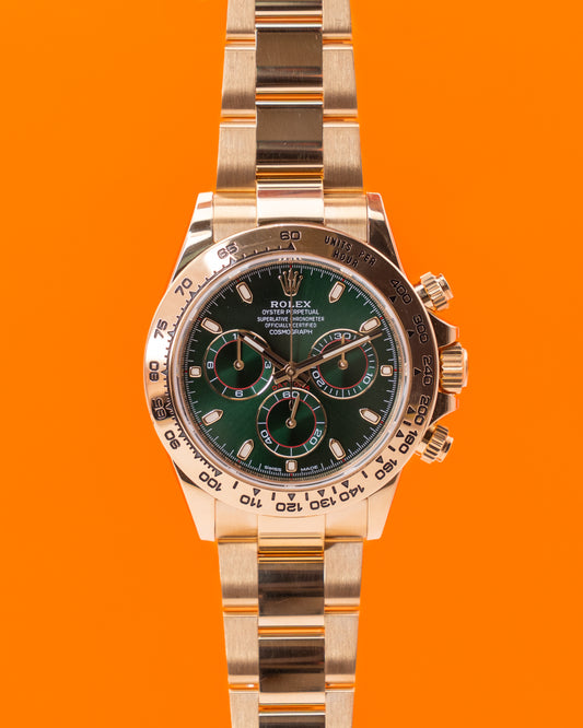 Rolex Daytona 40mm 116508 John Mayer Yellow Gold Green Dial 2021