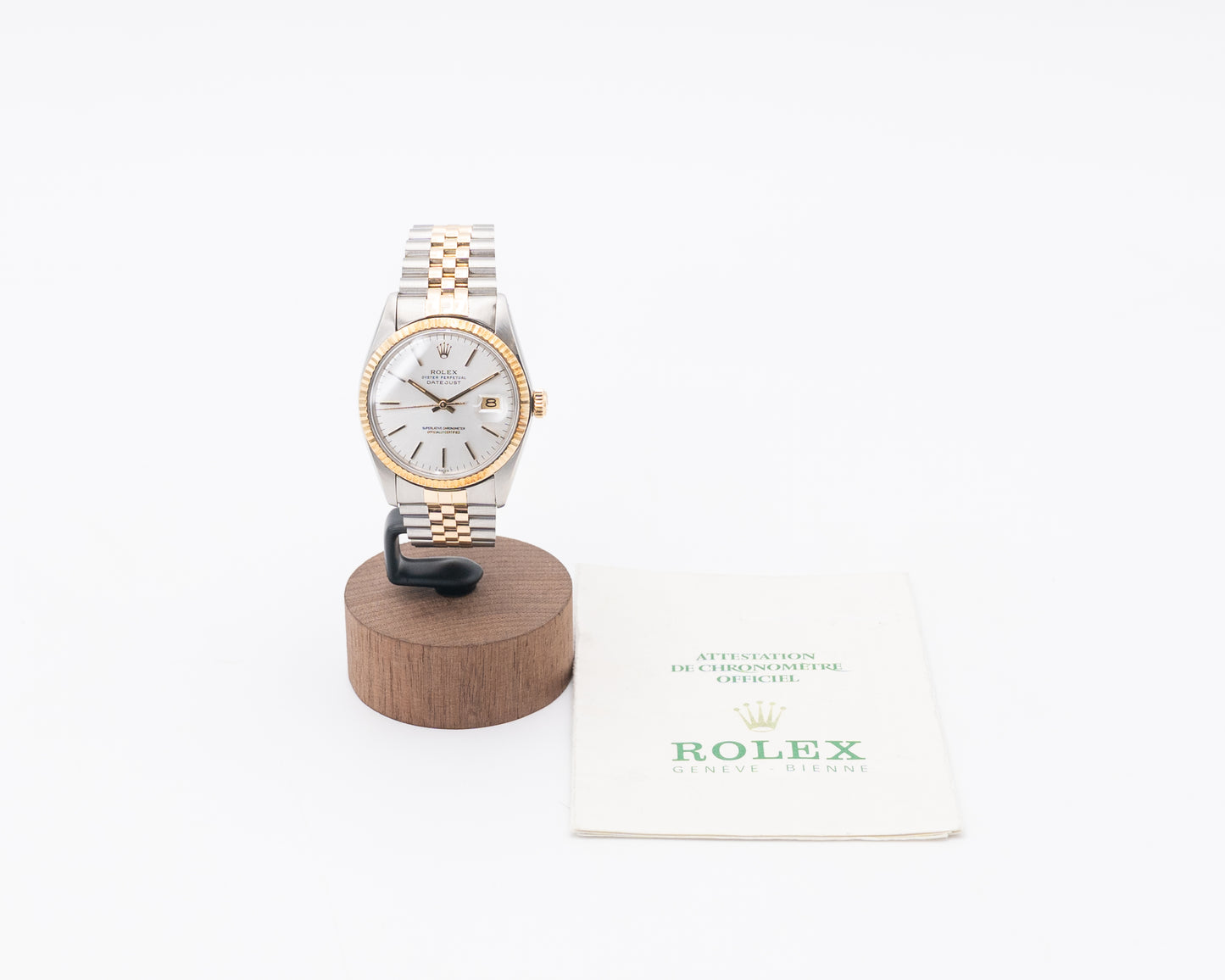 Rolex Datejust 36mm 16013 White Dial Two Tone Fluted Jubilee