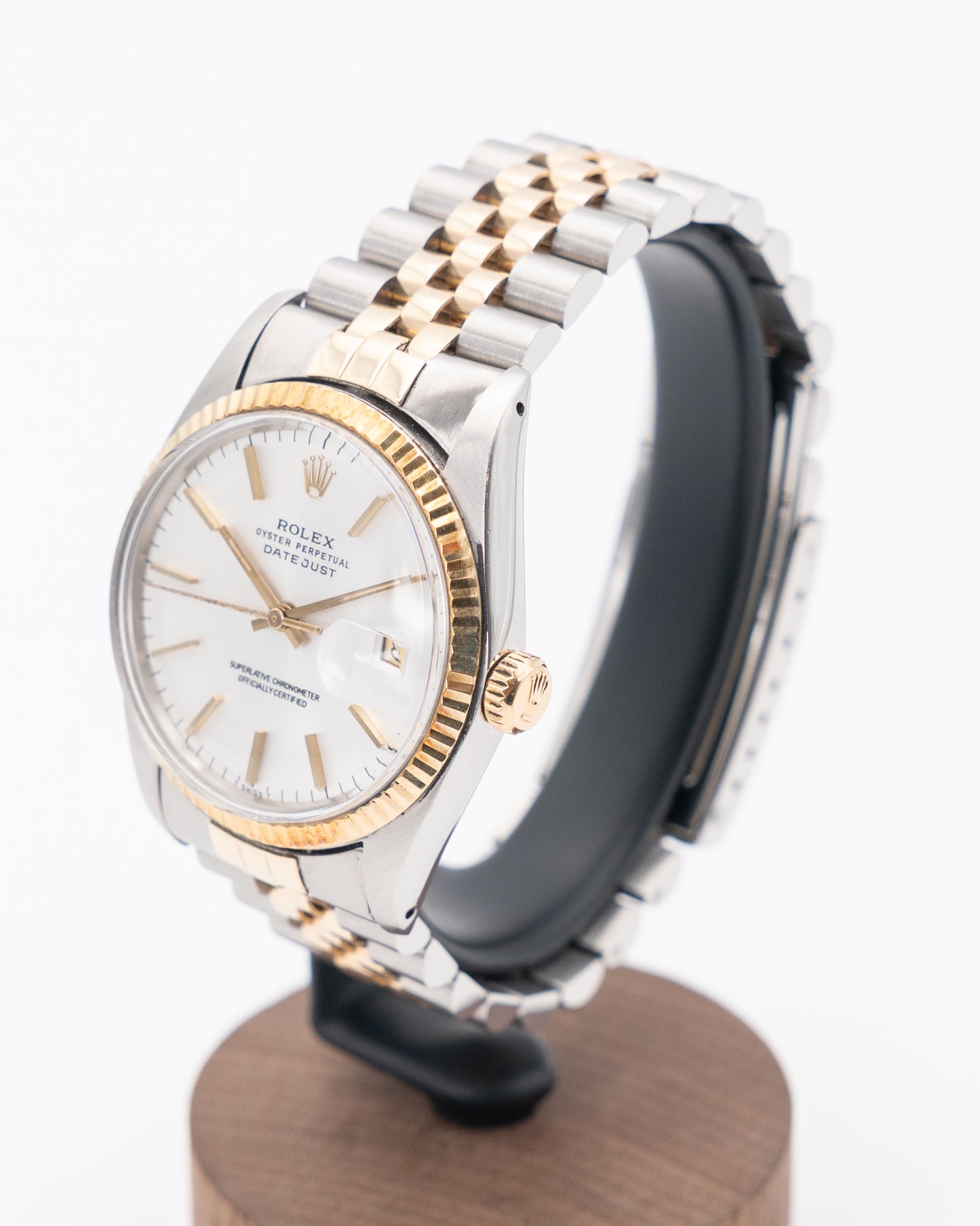 Rolex Datejust 36mm 16013 White Dial Two Tone Fluted Jubilee