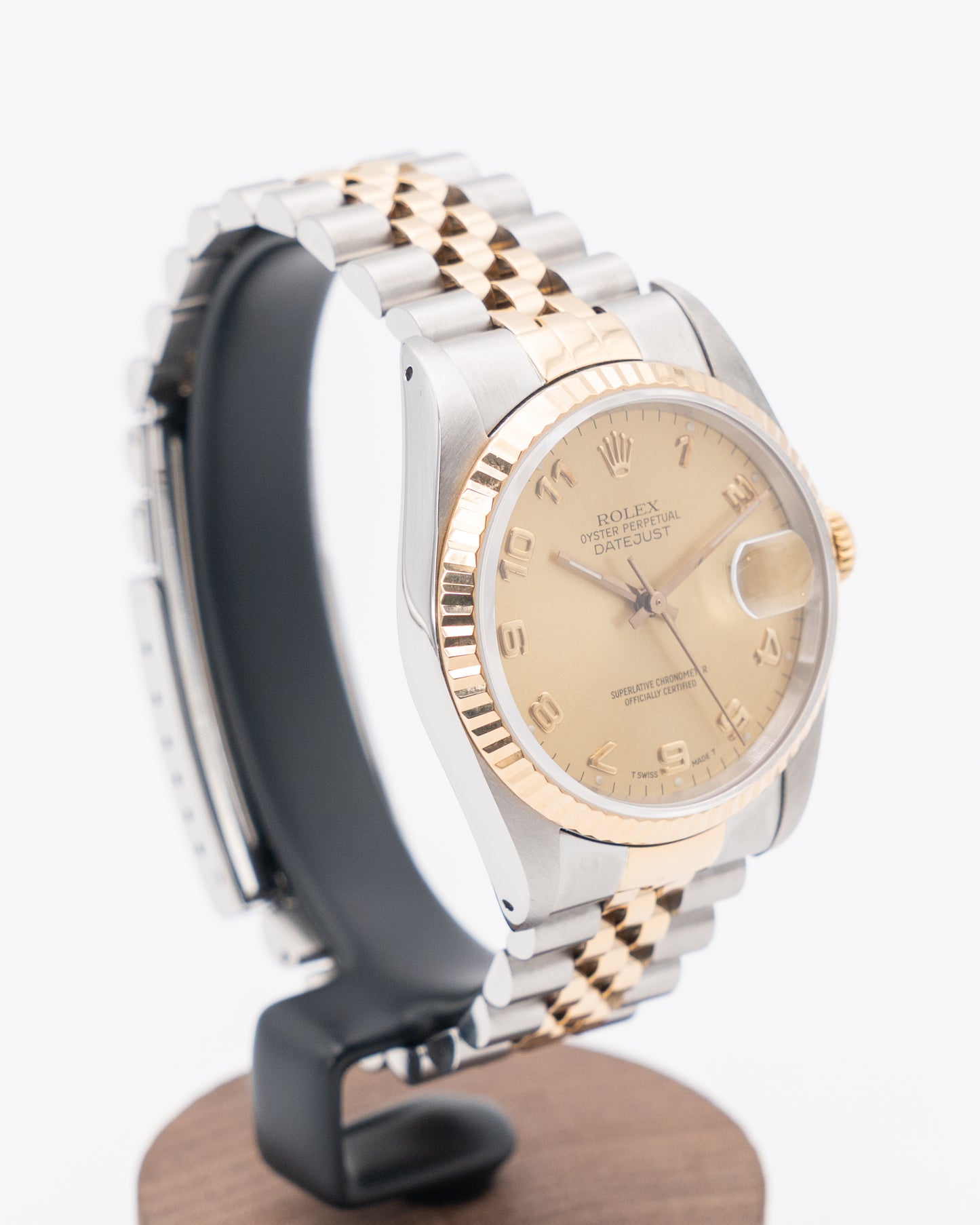 Rolex Datejust 36mm 16233 Champagne Arabic Dial Two Tone Jubilee