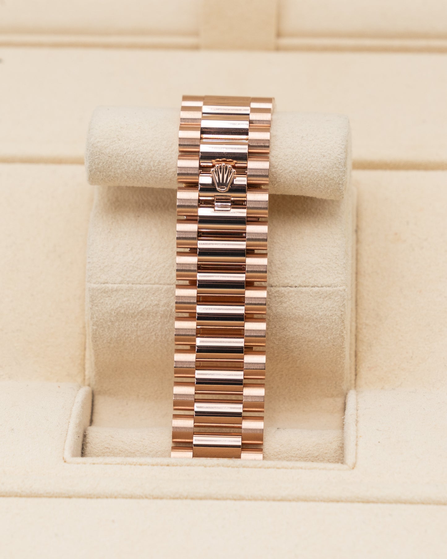 Rolex Day Date 40mm 228345RBR Rose Gold Olive Dial Diamond Bezel 2023
