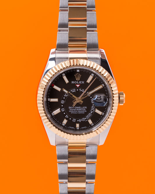 Rolex Skydweller 42mm 326933 Two Tone Yellow Black Dial 2020