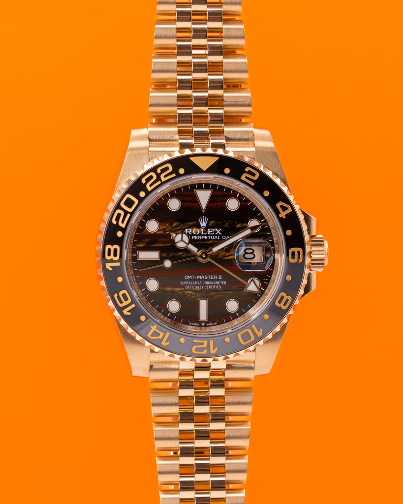NEW RELEASE Rolex GMT Master II 40mm 126718GRNR Yellow Gold Tiger Iron 2025