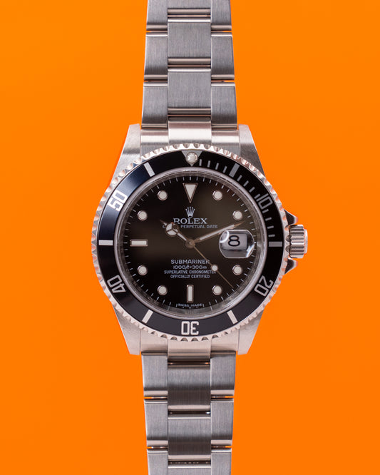 Rolex Submariner Date 40mm 16610T Aluminum Bezel No-Holes M-Serial